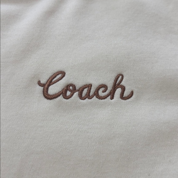 Coach Cream T-Shirt with Brown Trim - Picture 3 of 6